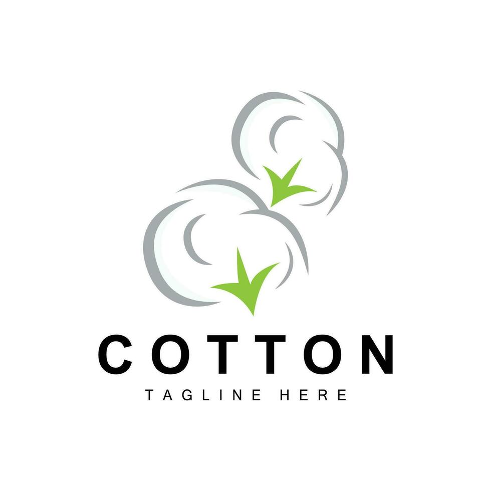 Cotton Logo Plant Design Vector Templet Symbol