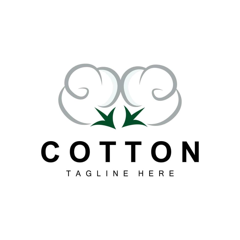 Cotton Logo Plant Design Vector Templet Symbol