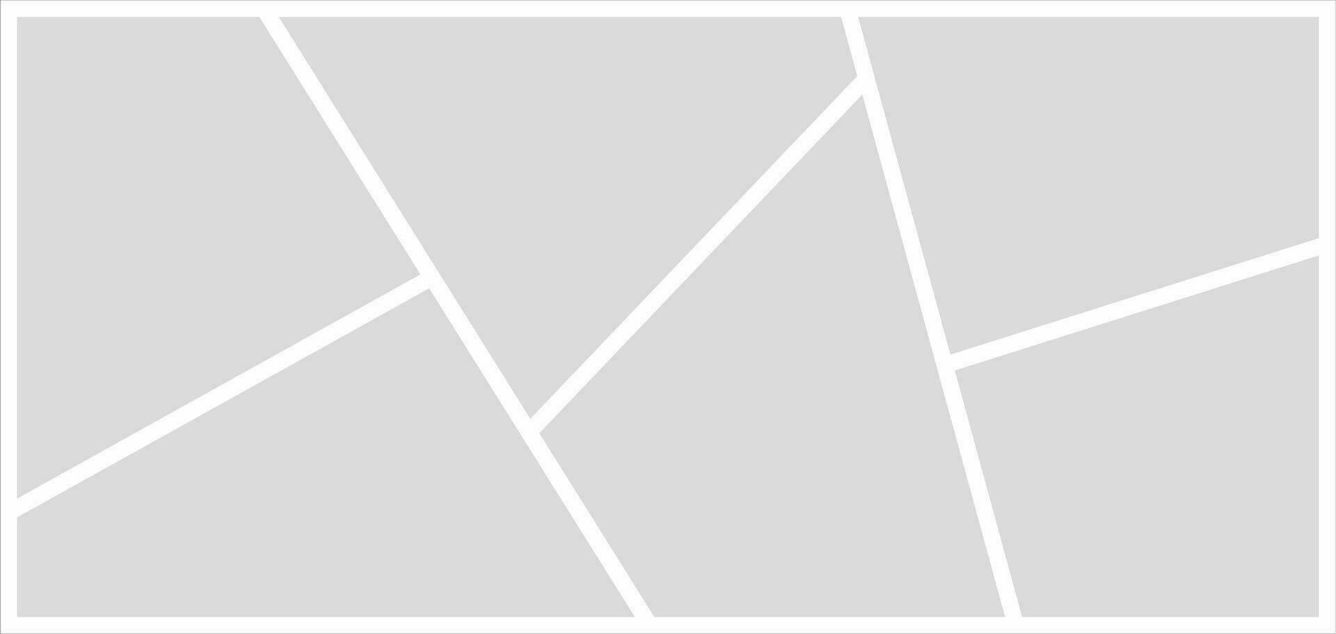 Pictures or photos frame collage. comics page grid layout abstract photo frames and digital photo wall template vector