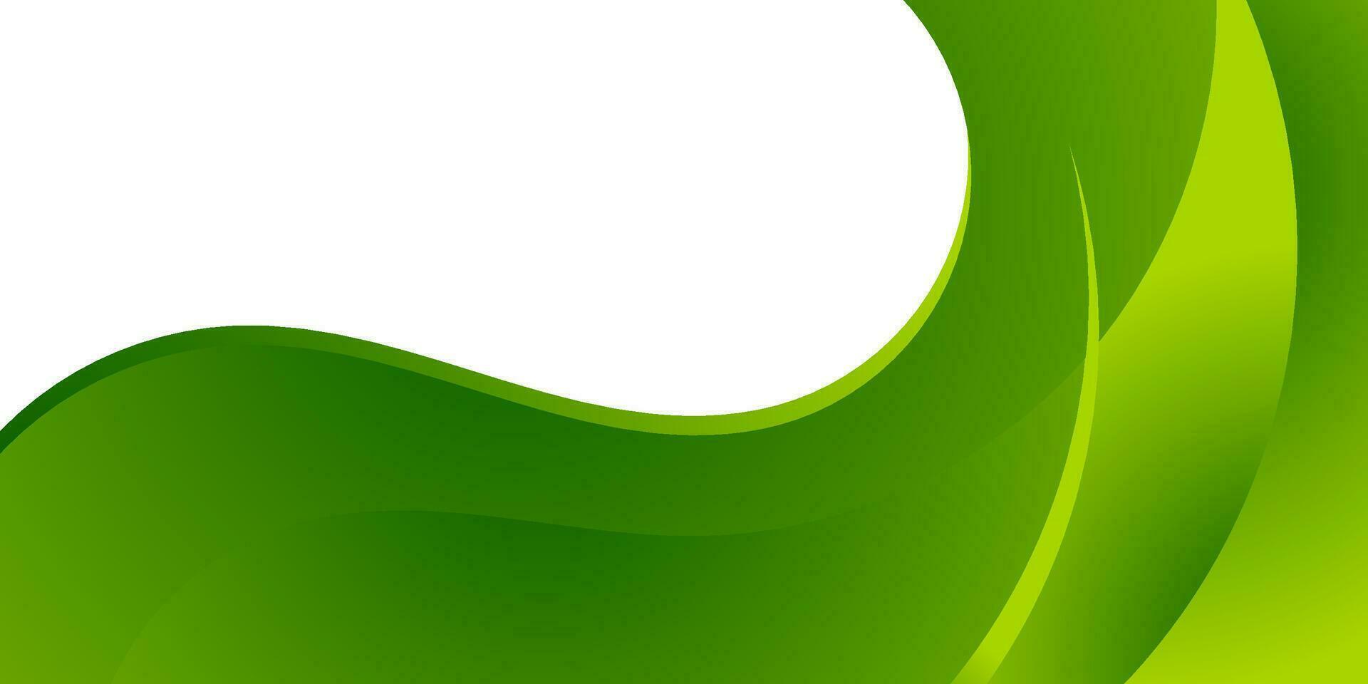 abstract green background with waves vector