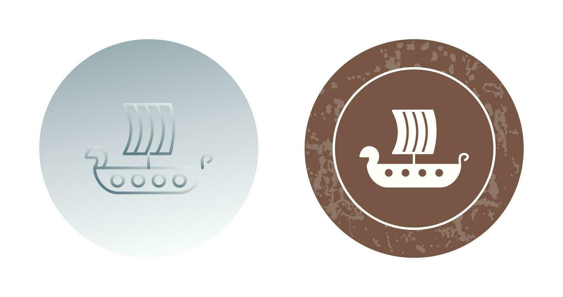 Viking Ship Vector Icon