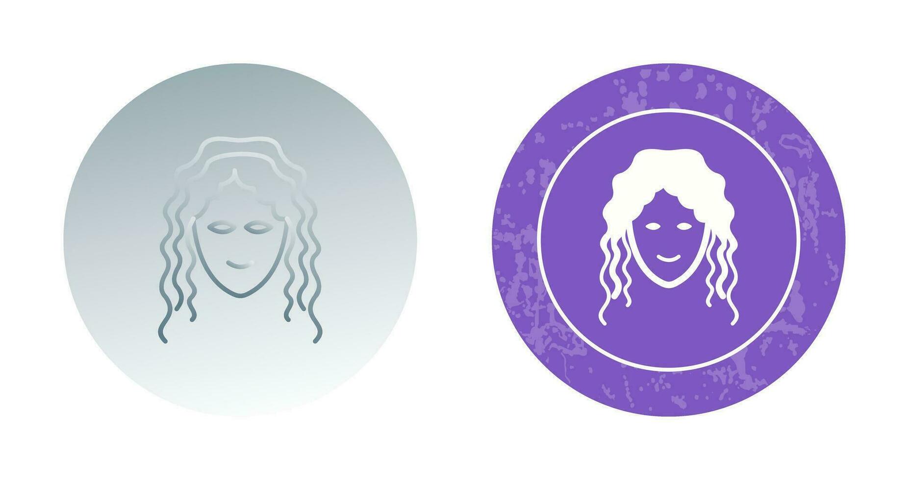 Hair Curly Vector Icon