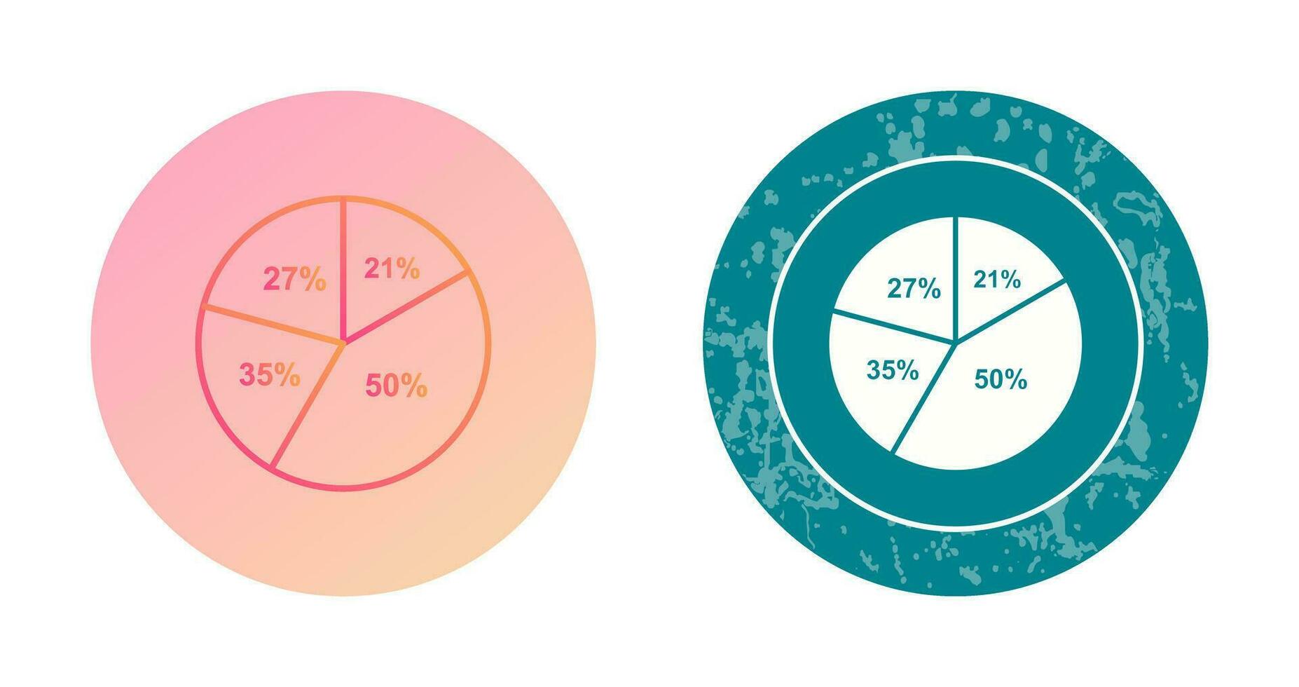 icono de vector de gráfico circular