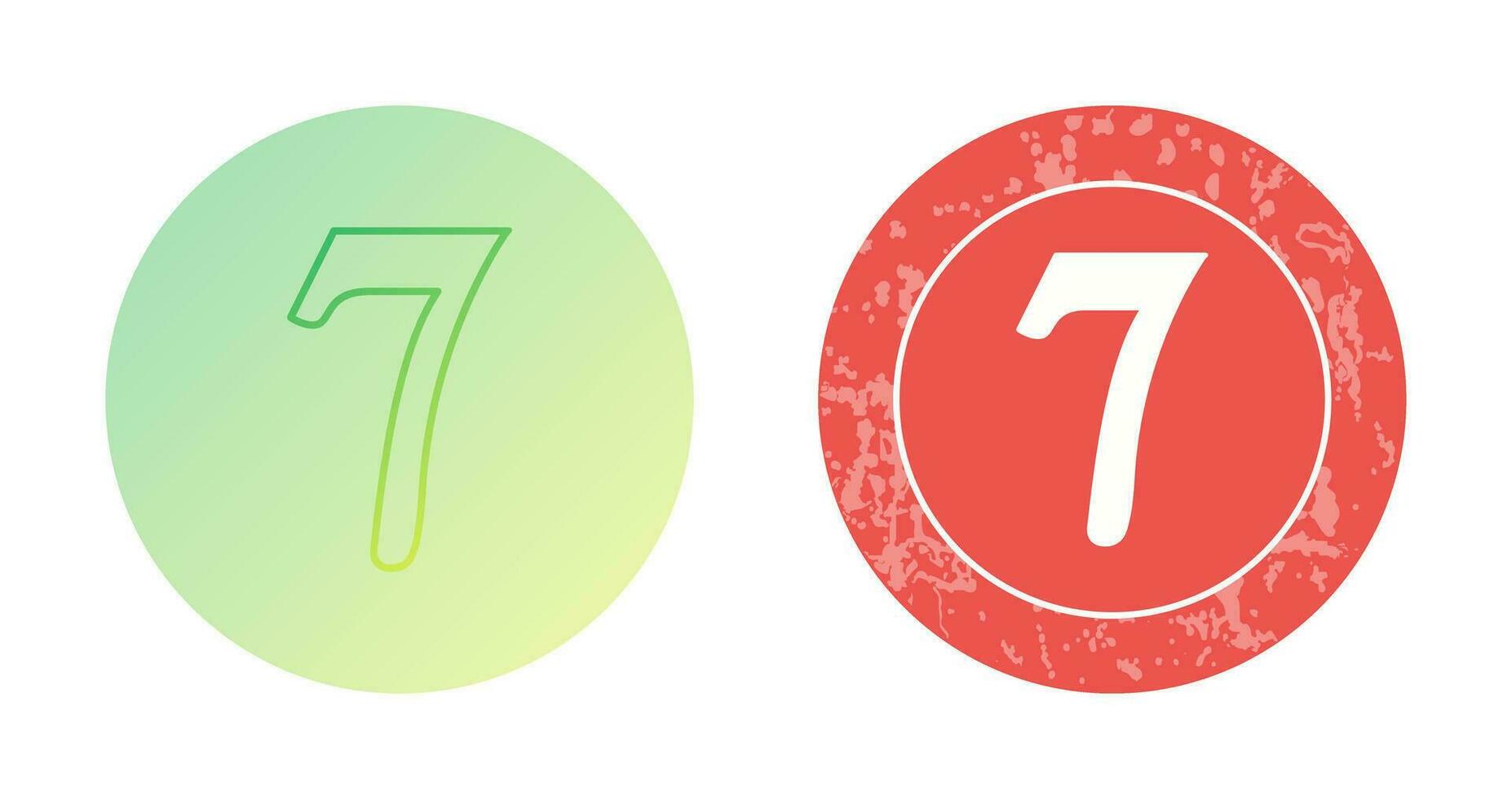 Number Seven Vector Icon