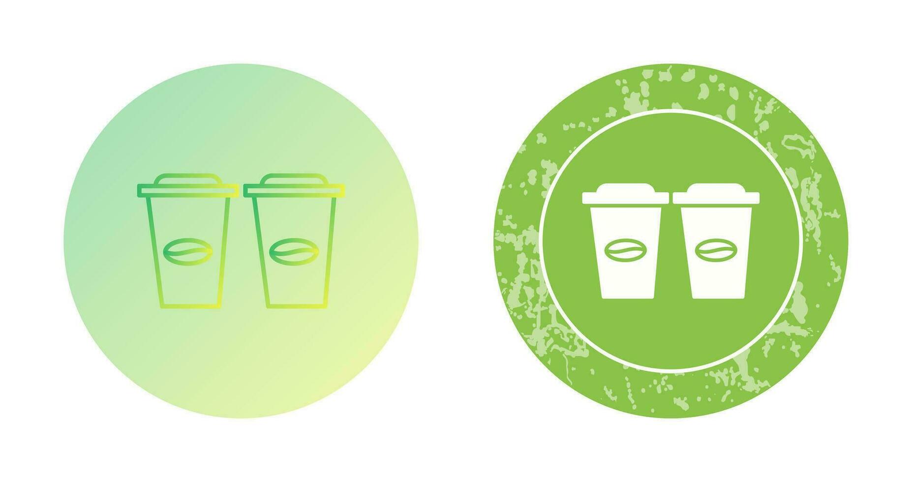 Two Coffees Vector Icon