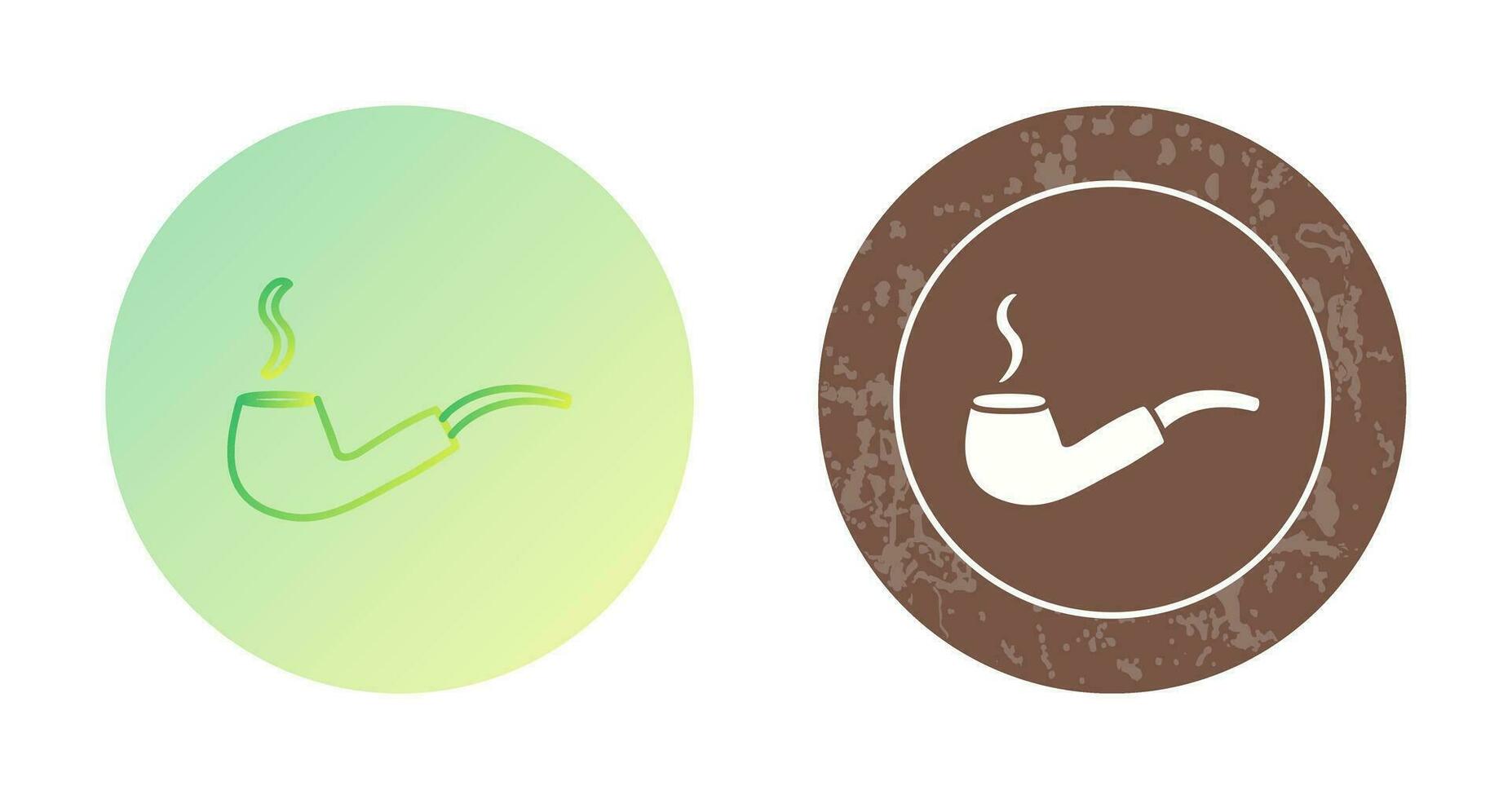 Unique Lit Smoking Pipe Vector Icon