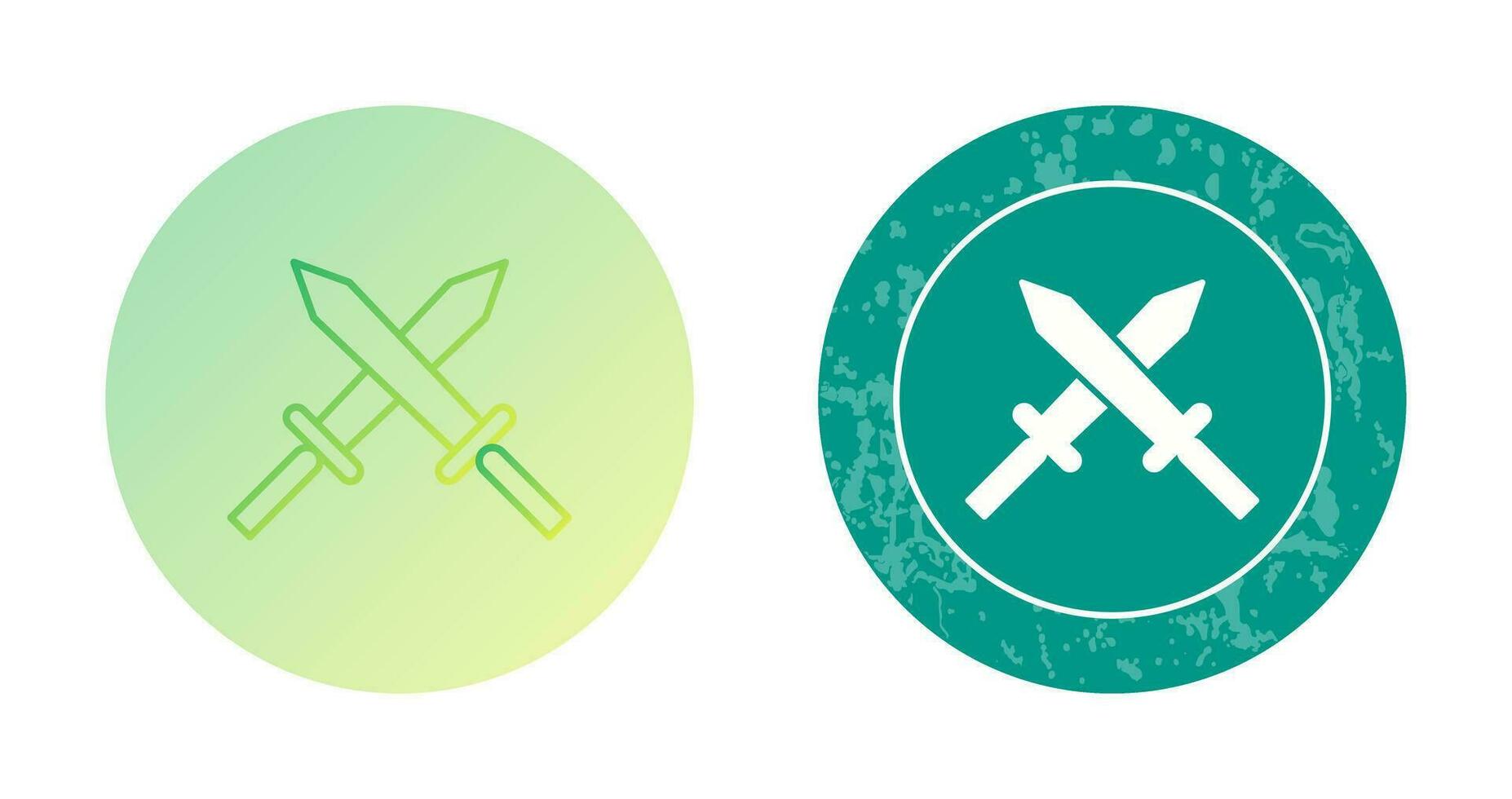 Unique Two Swords Vector Icon