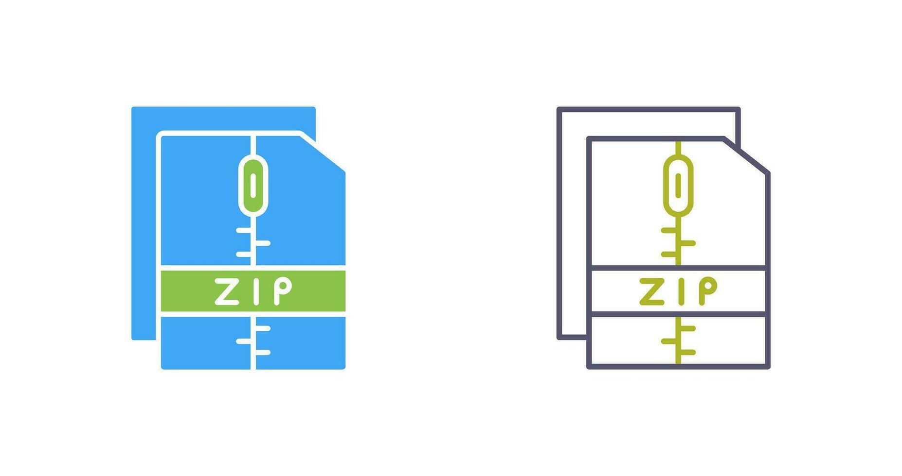 icono de vector de archivo zip