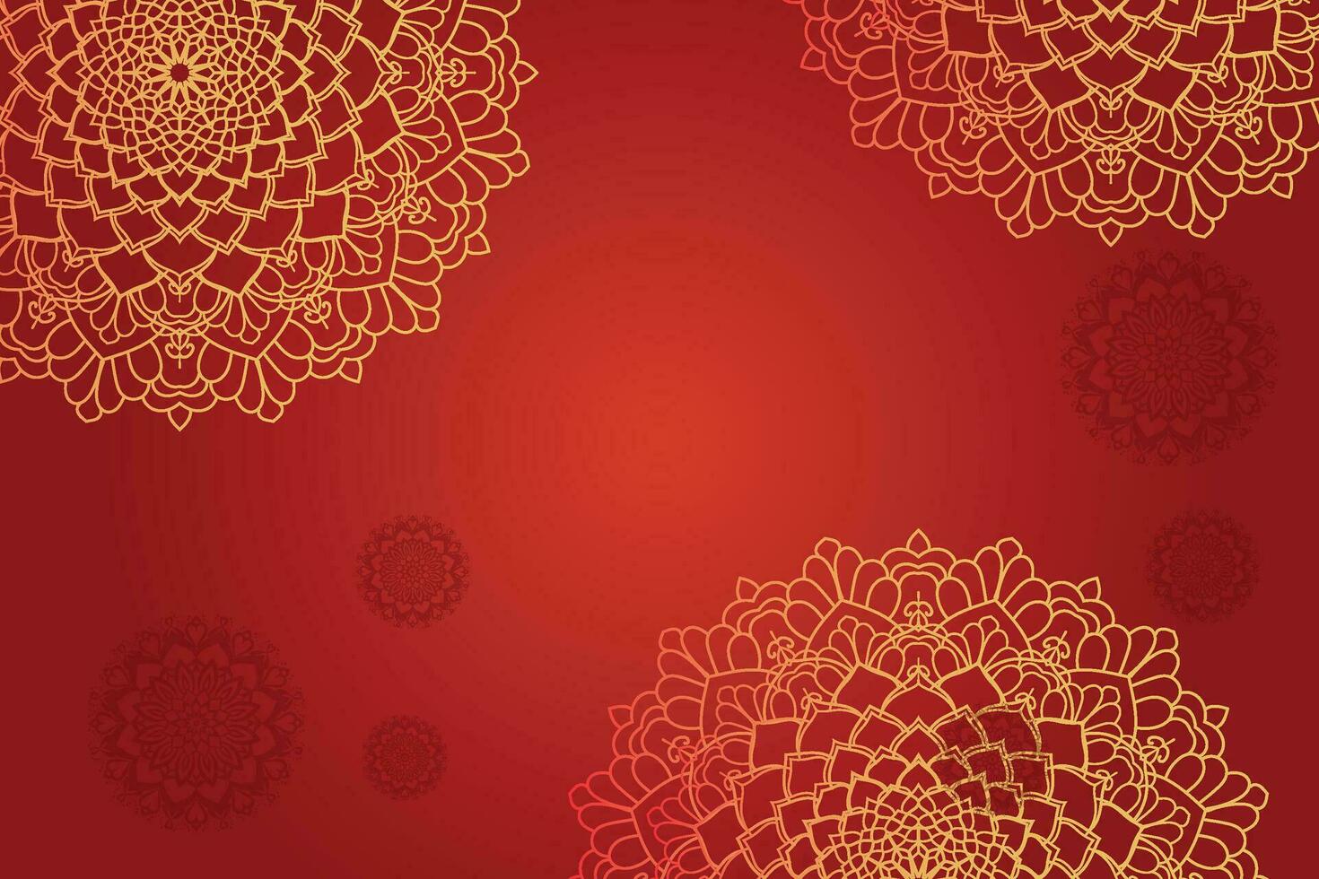 Intricate Oriental Floral Mandala Design vector