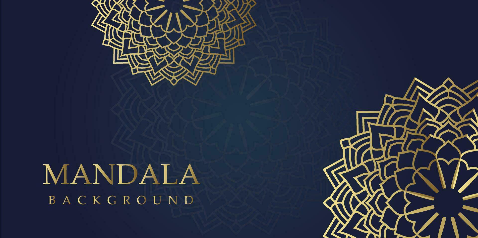 Luxury Mandala Background with Golden Arabesque Pattern - Eastern Style Decorative Mandala vector