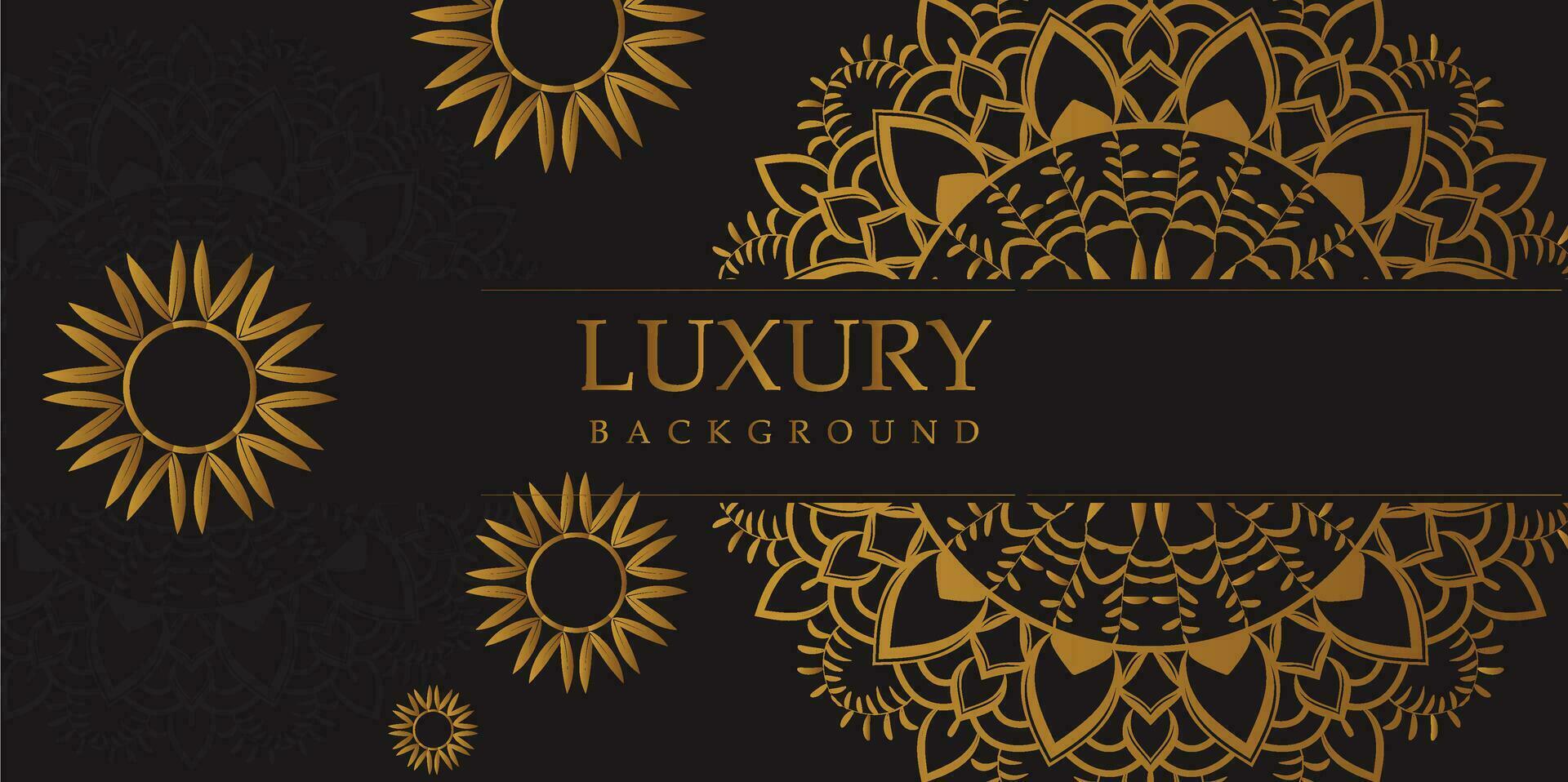 lujo mandala antecedentes con dorado arabesco modelo - oriental estilo decorativo mandala vector