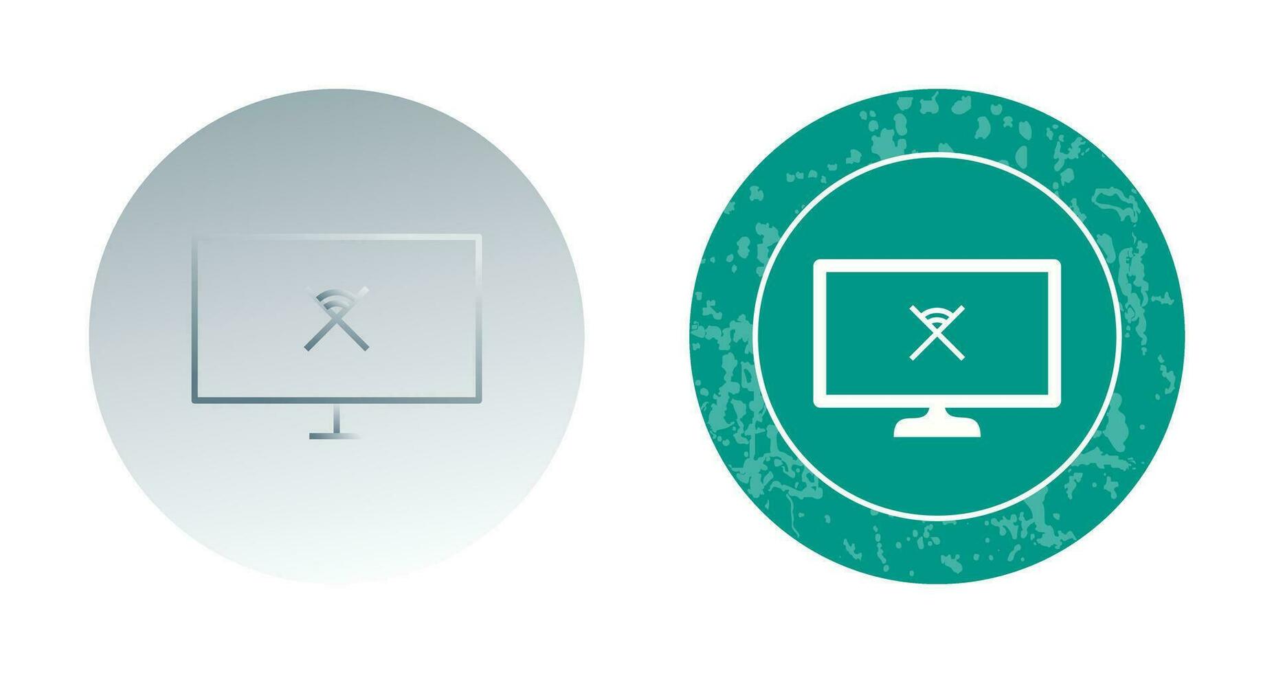 Unique Disconnected Network Vector Icon