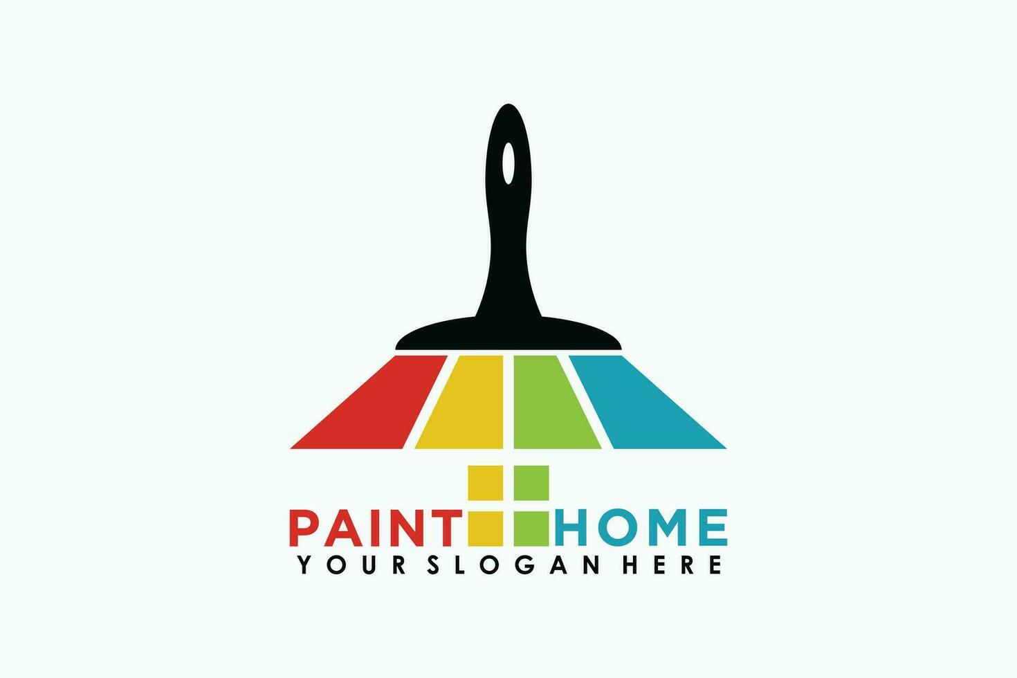 pintar casa logo diseño prima vector