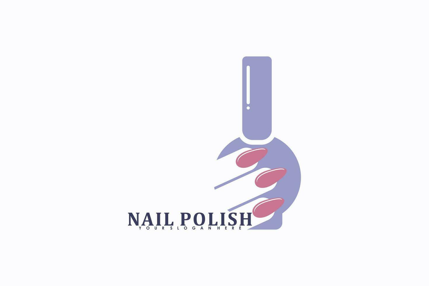 nail salon logo design vector with creative nail polish beauty