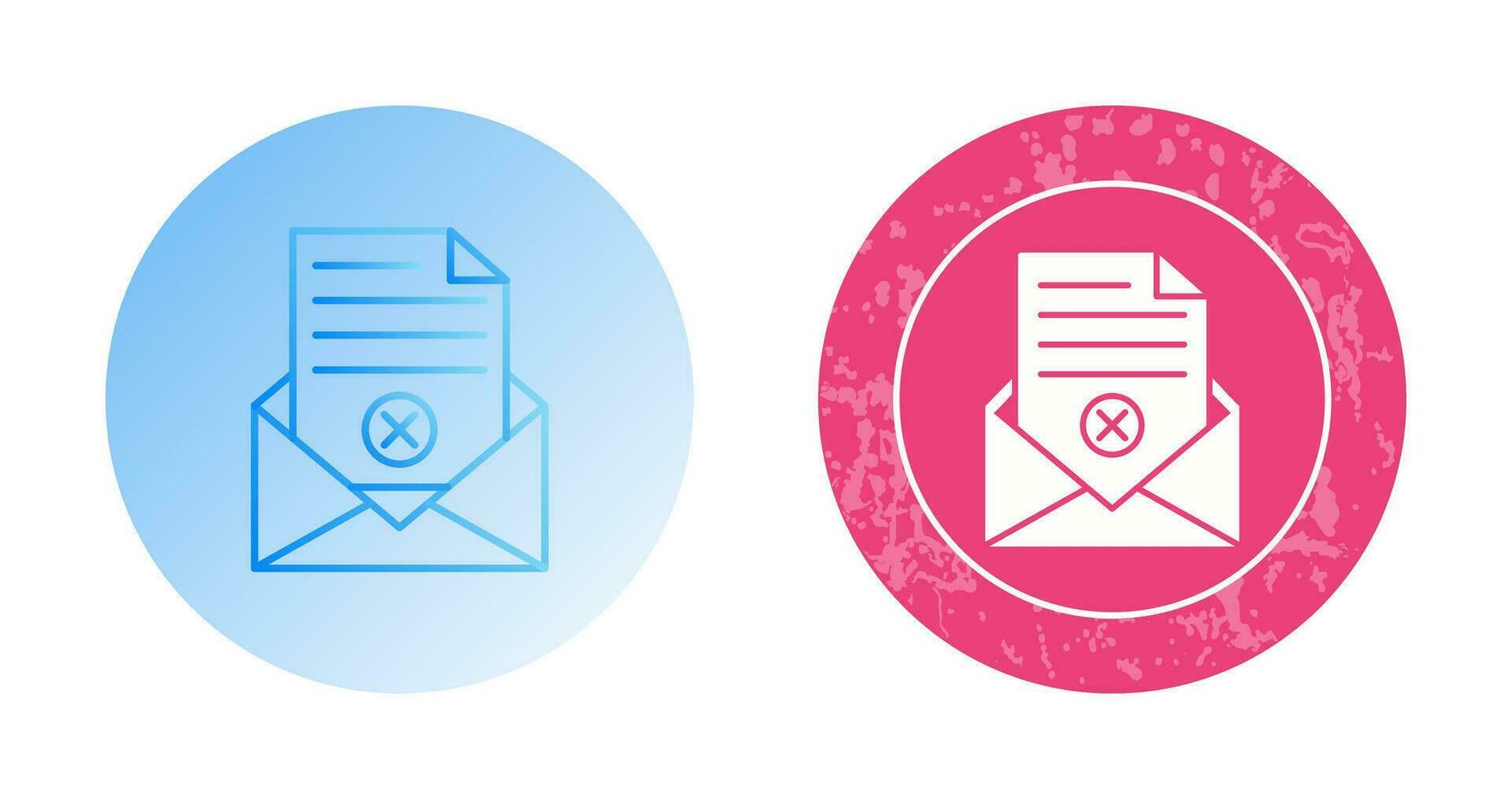 Rejection Of A Letter Vector Icon