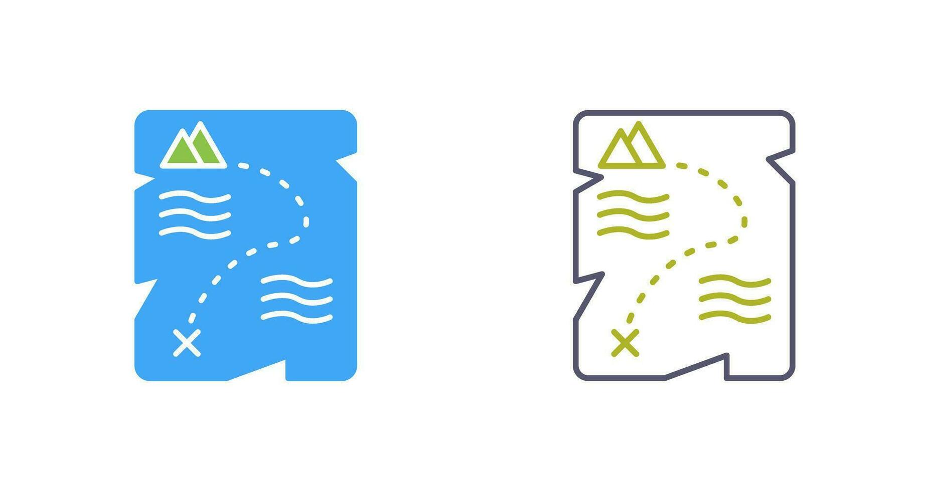 Treasure Map Vector Icon