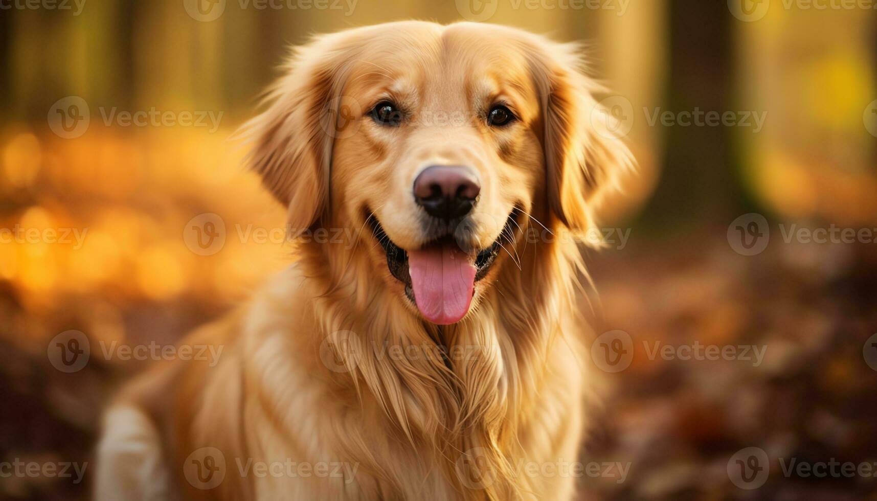 a dog is sitting in the grass at sunset AI Generated photo