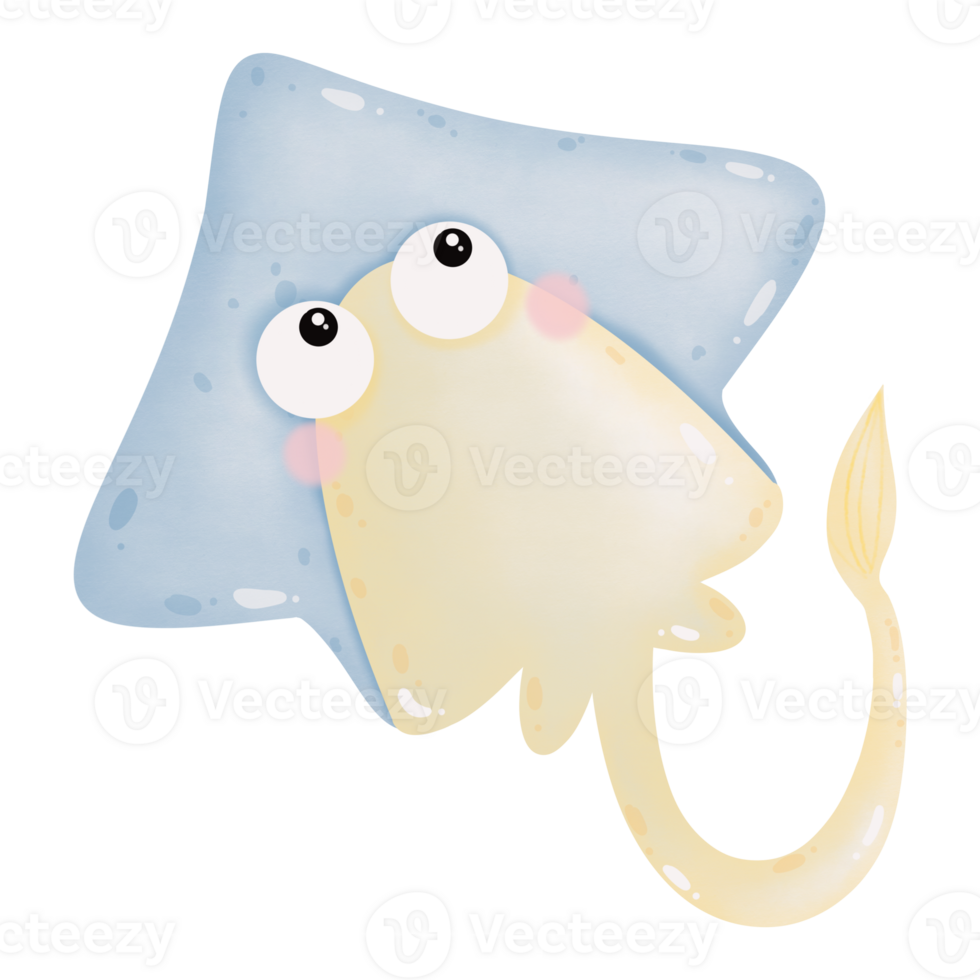 blue stingray in the sea png