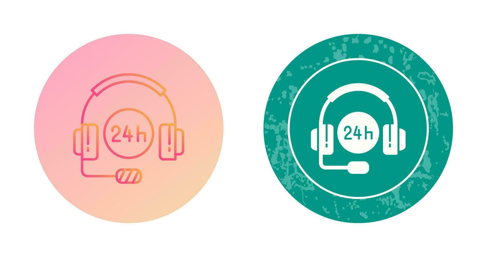 24 Hours Support Vector Icon