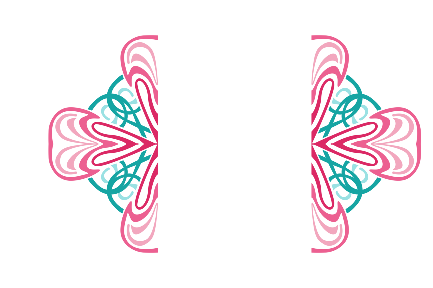 Line Art Ornament Border With Transparent Background png