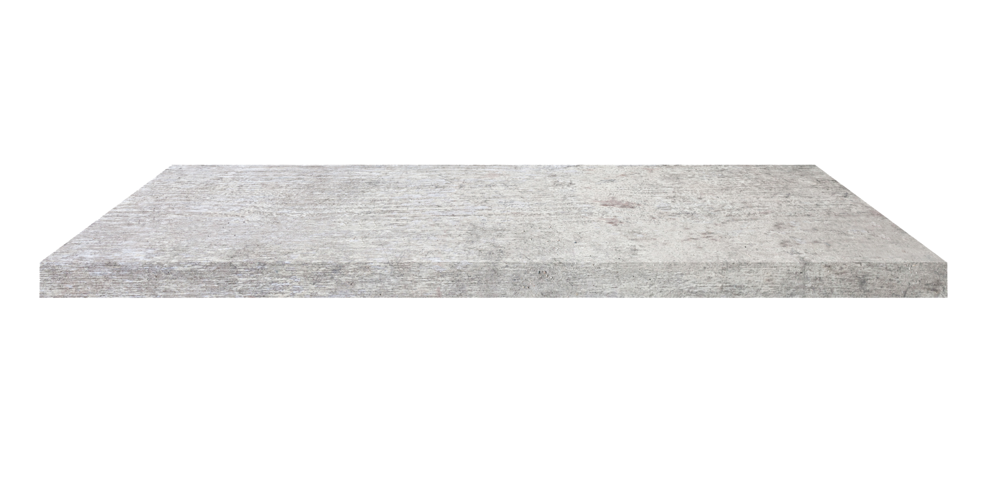 old wood shelves table isolated on transparent background. Png realistic design element.