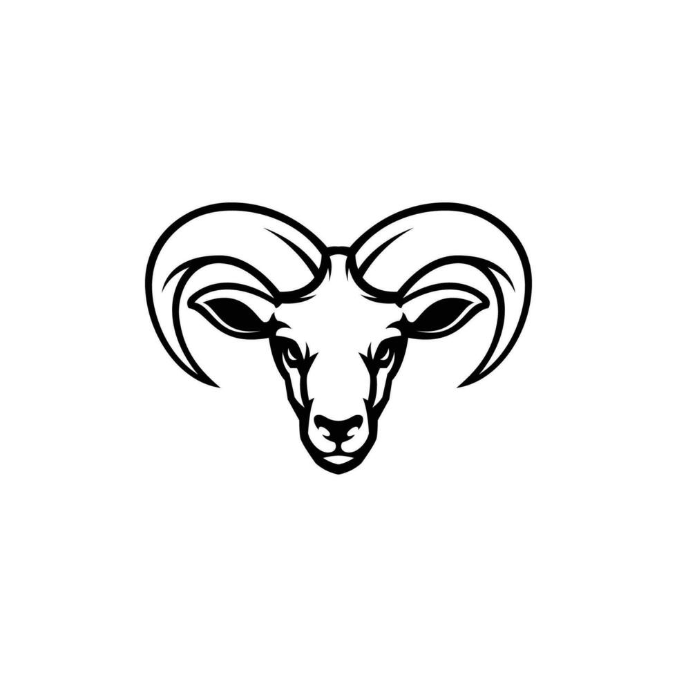 goat head logo vector icon illustration