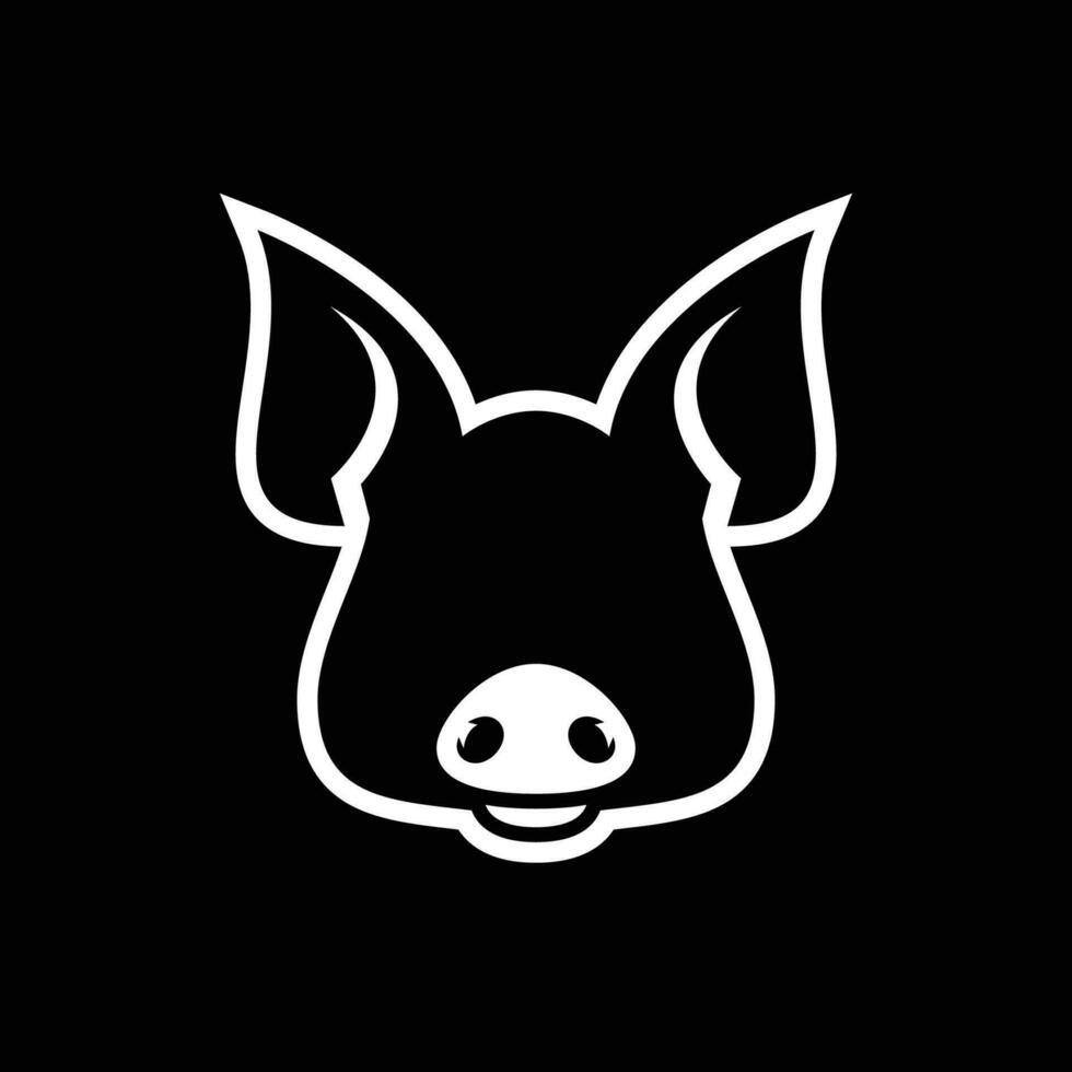 pig head logo vector icon illustration