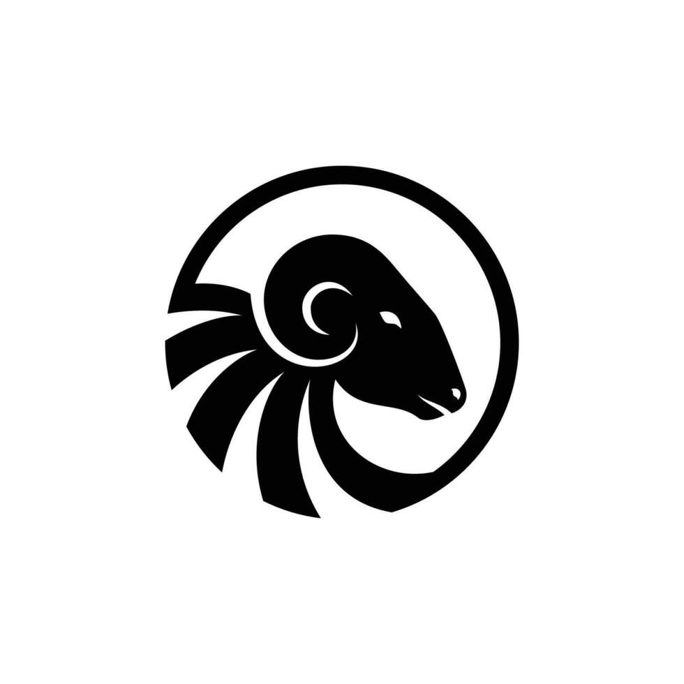 goat head logo vector icon illustration