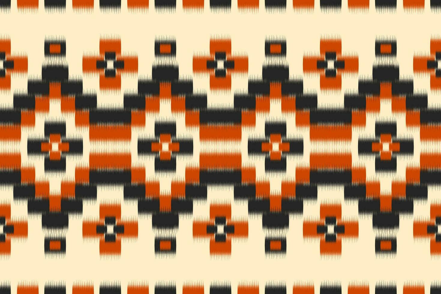 Beautiful carpet ikat art. Geometric ethnic seamless pattern in tribal. Fabric Indian style. vector