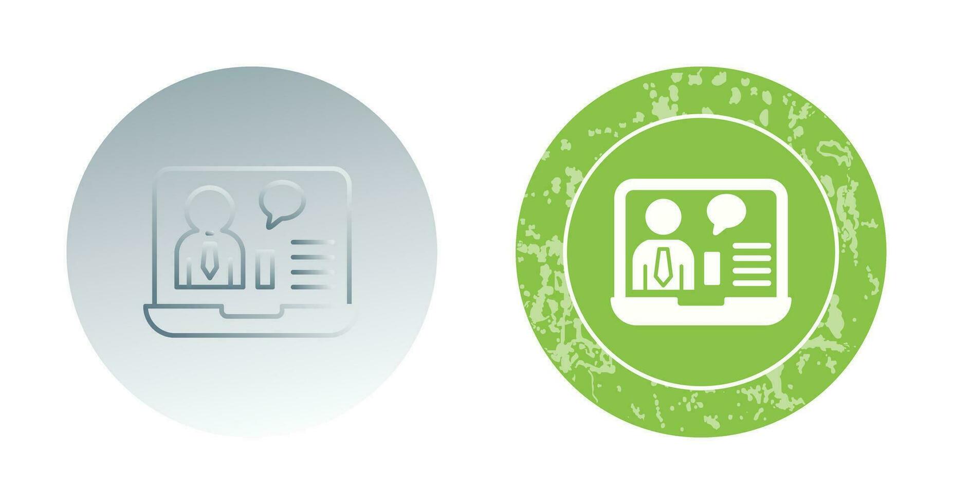 Online Job Interview Vector Icon