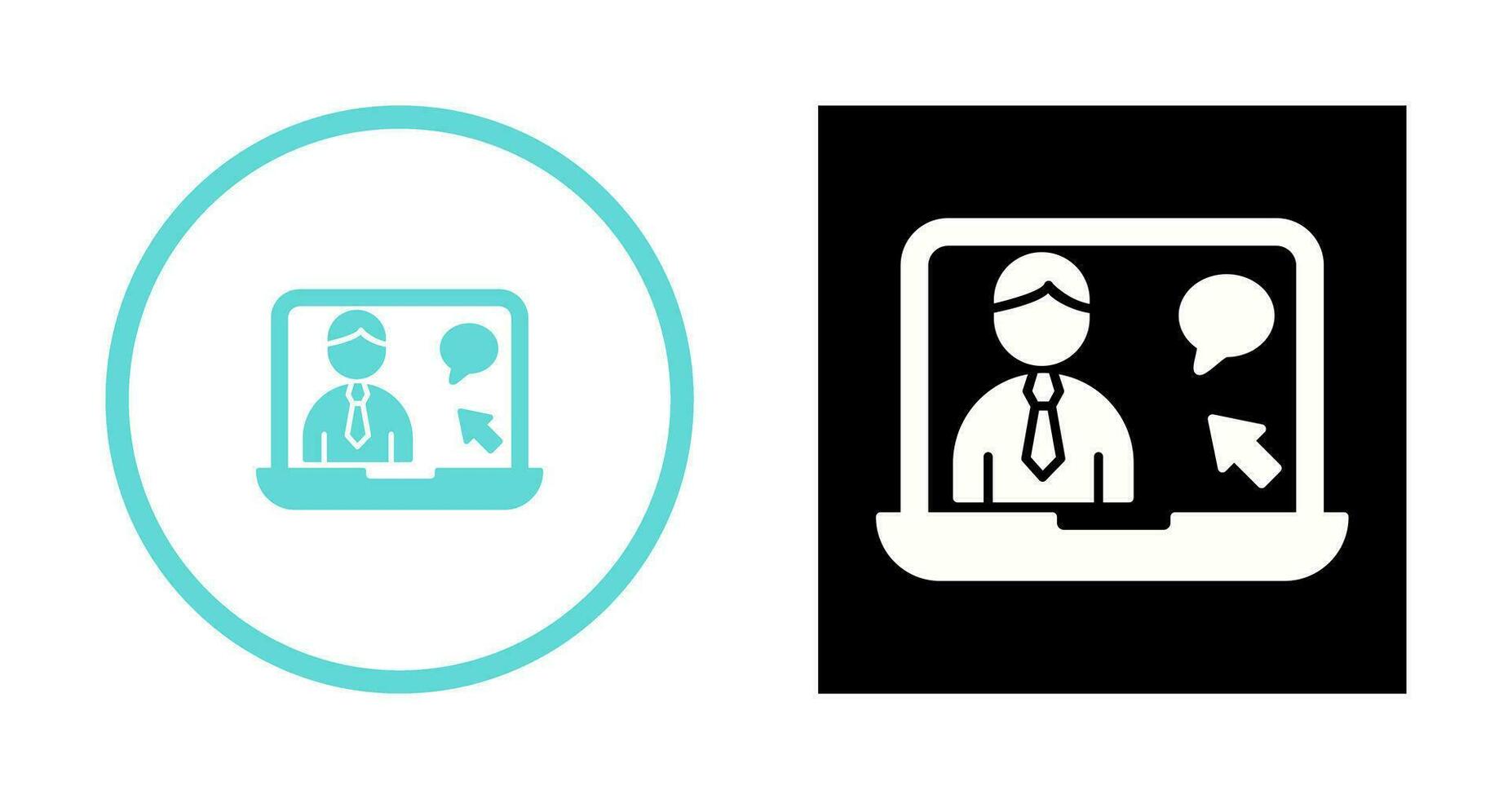 Online Interview Vector Icon