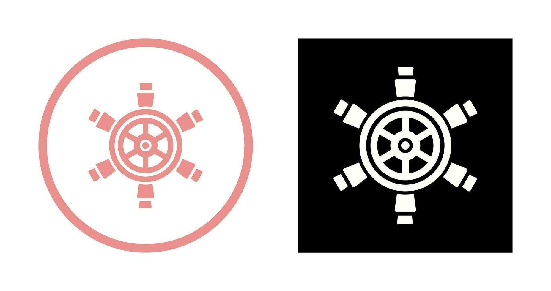 Ship Wheel Vector Icon