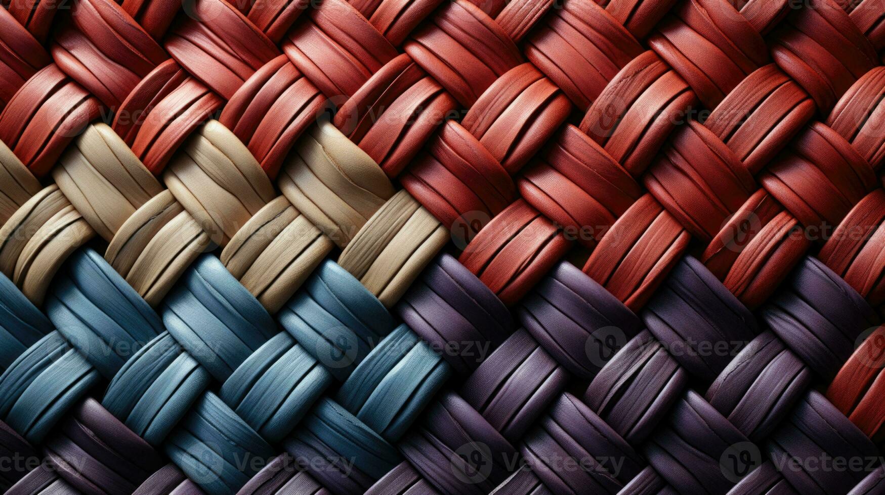 Woven fabric intricate textile warm tones HD texture background Highly Detailed AI Generative photo