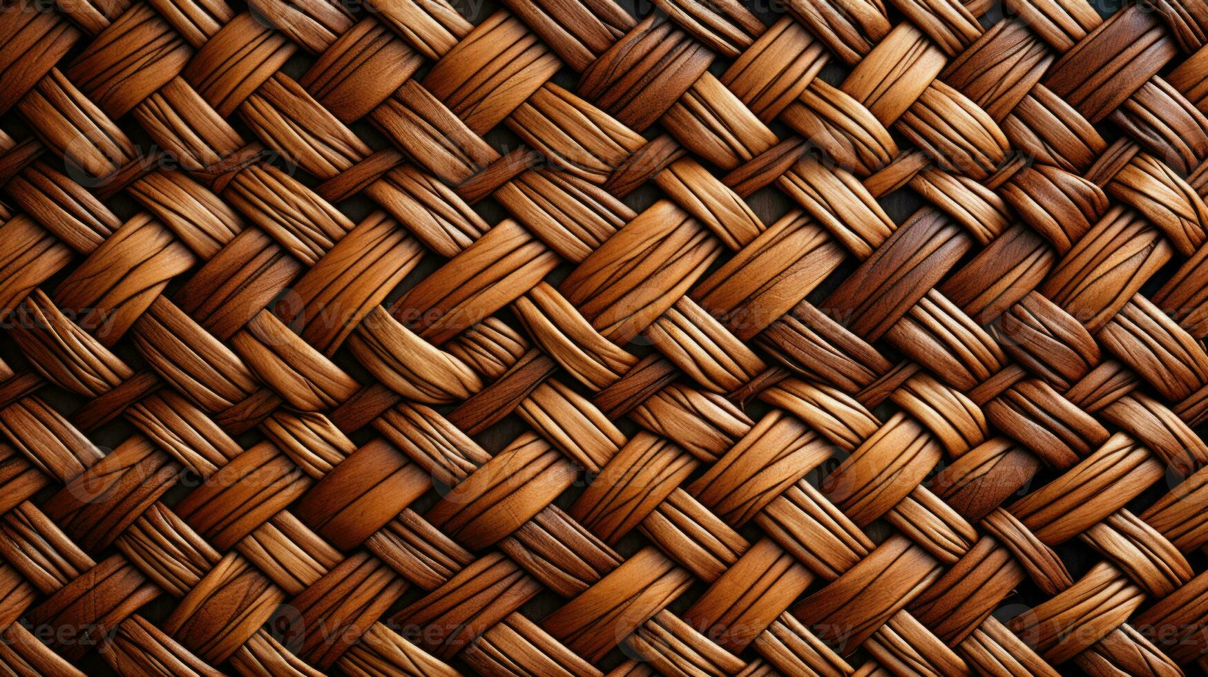 Woven basket rustic natural brown HD texture background Highly Detailed AI Generative photo