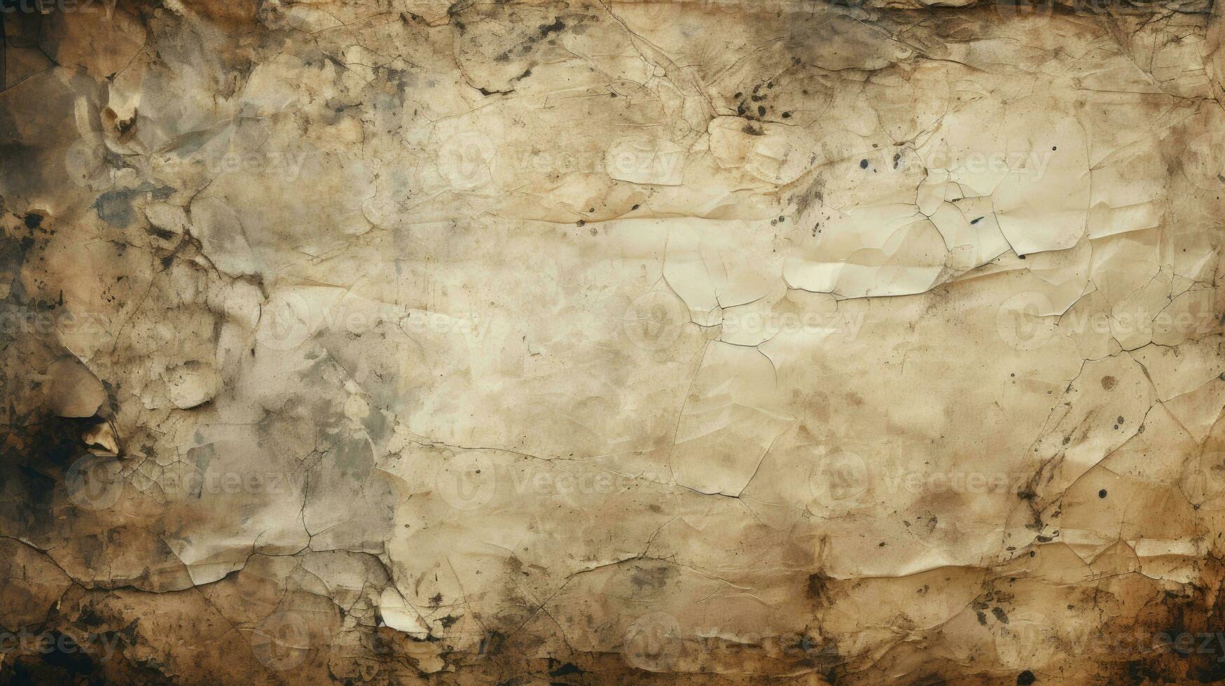 Torn vintage paper aged distressed sepia HD texture background Highly Detailed AI Generative photo