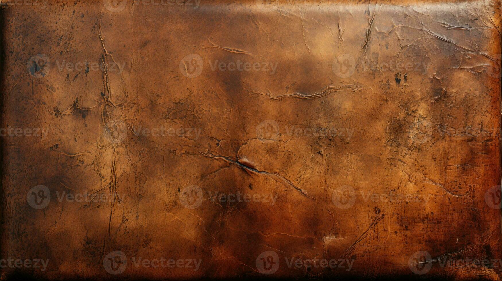 Weathered leather book cover vintage aged brown HD texture background Highly Detailed AI Generative photo