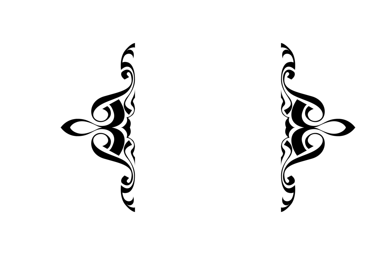 Line Art Ornament Border With Design With Transparent Background png