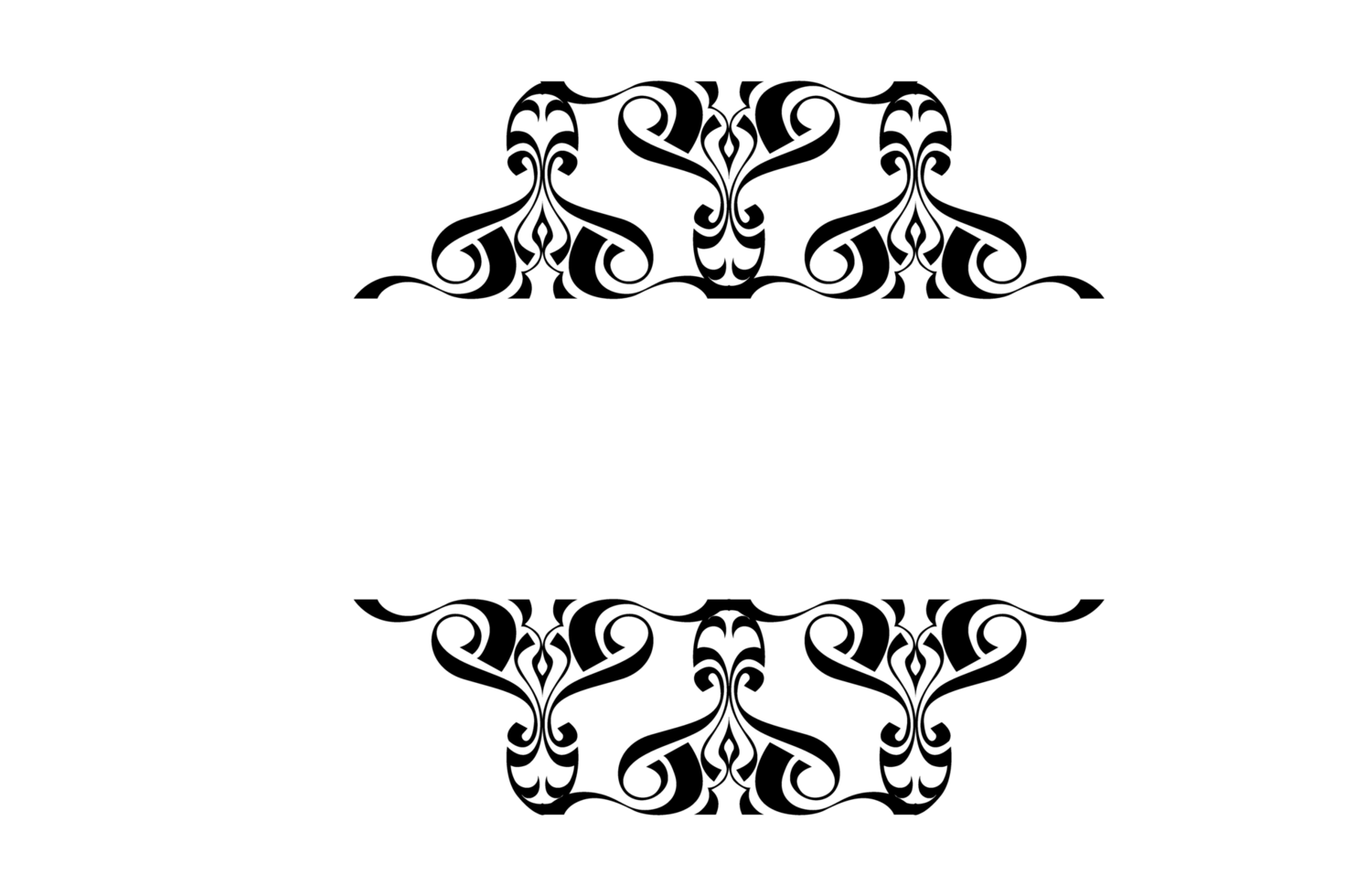 Line Art Ornament Border With Design With Transparent Background png