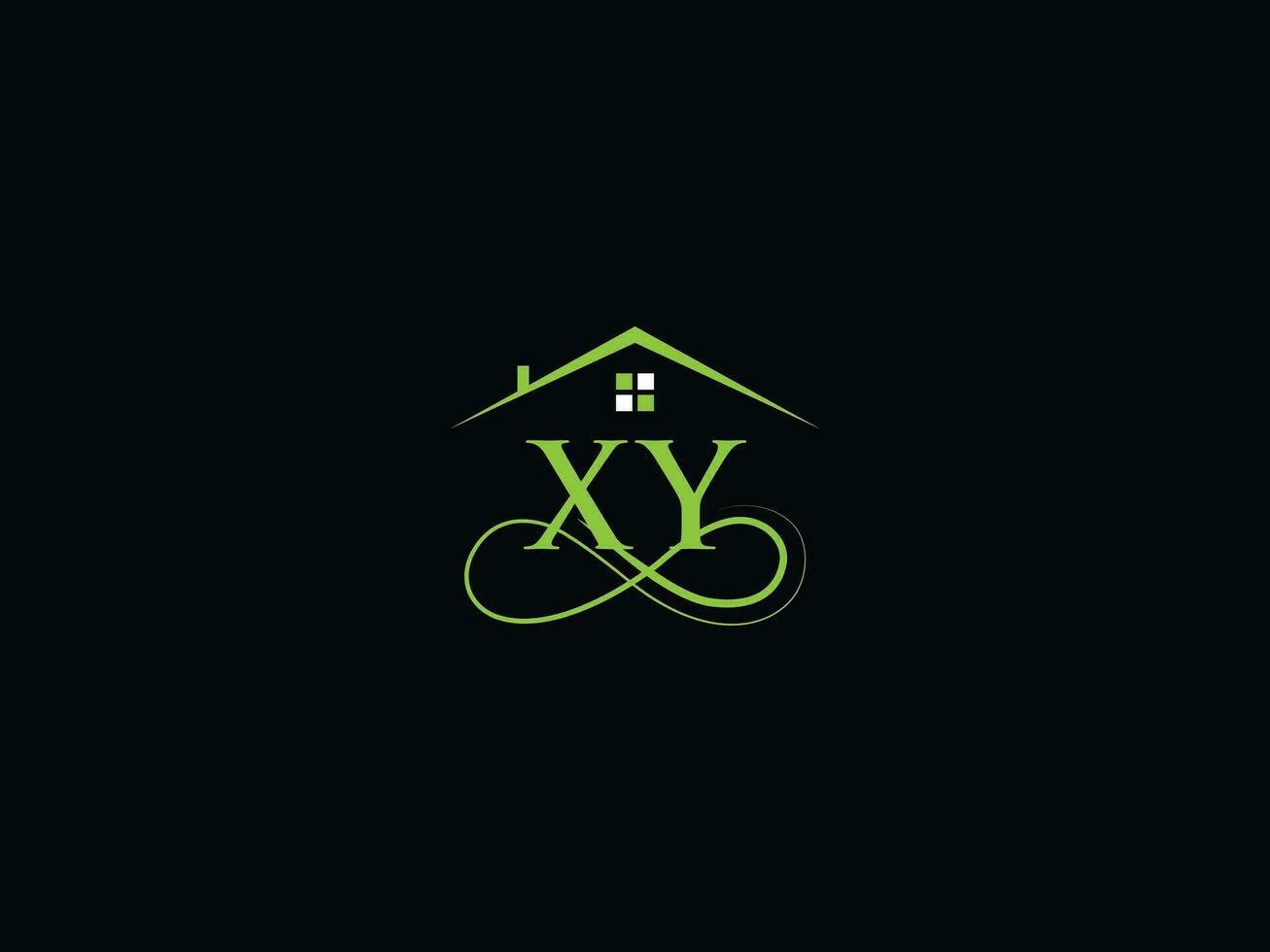 Minimalist Building Xy Logo Image, Real Estate Xy yx Logo Icon Vector