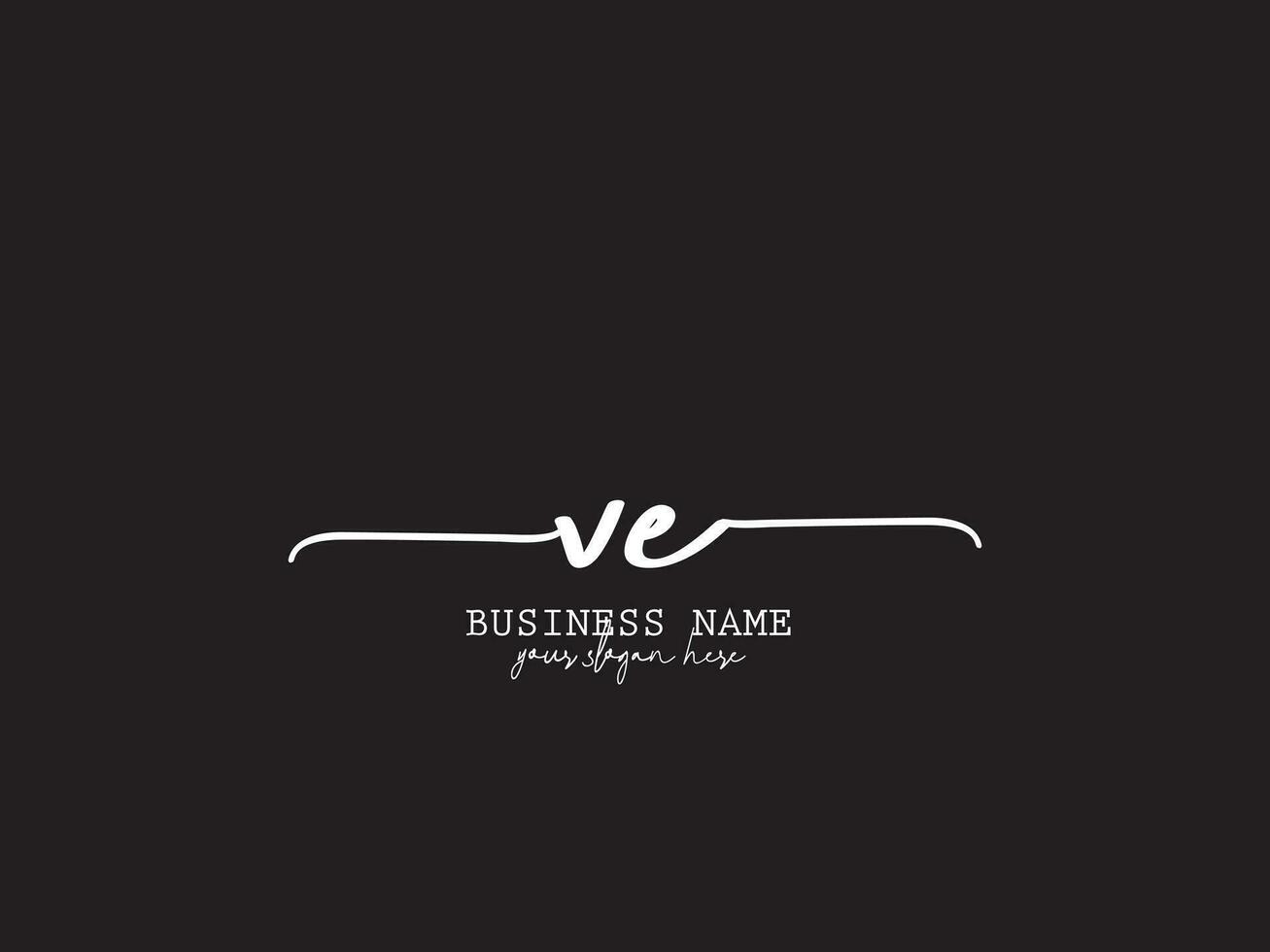 firma ve Moda logo icono, lujo ve ev logo letra diseño para tienda vector