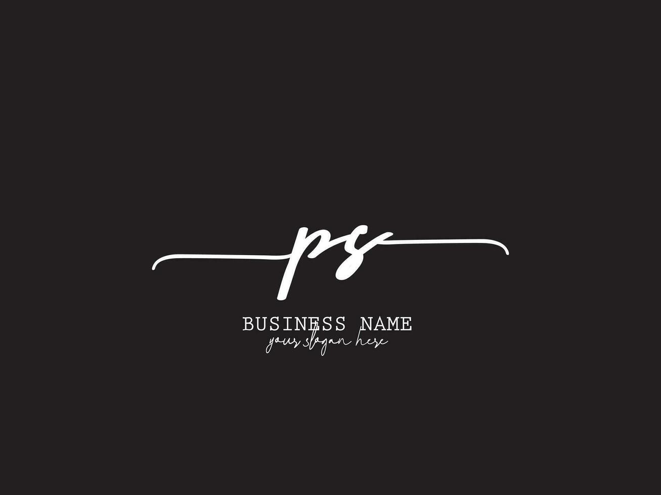 Stylish Ps Signature Logo, Modern PS Logo Letter Design For You vector