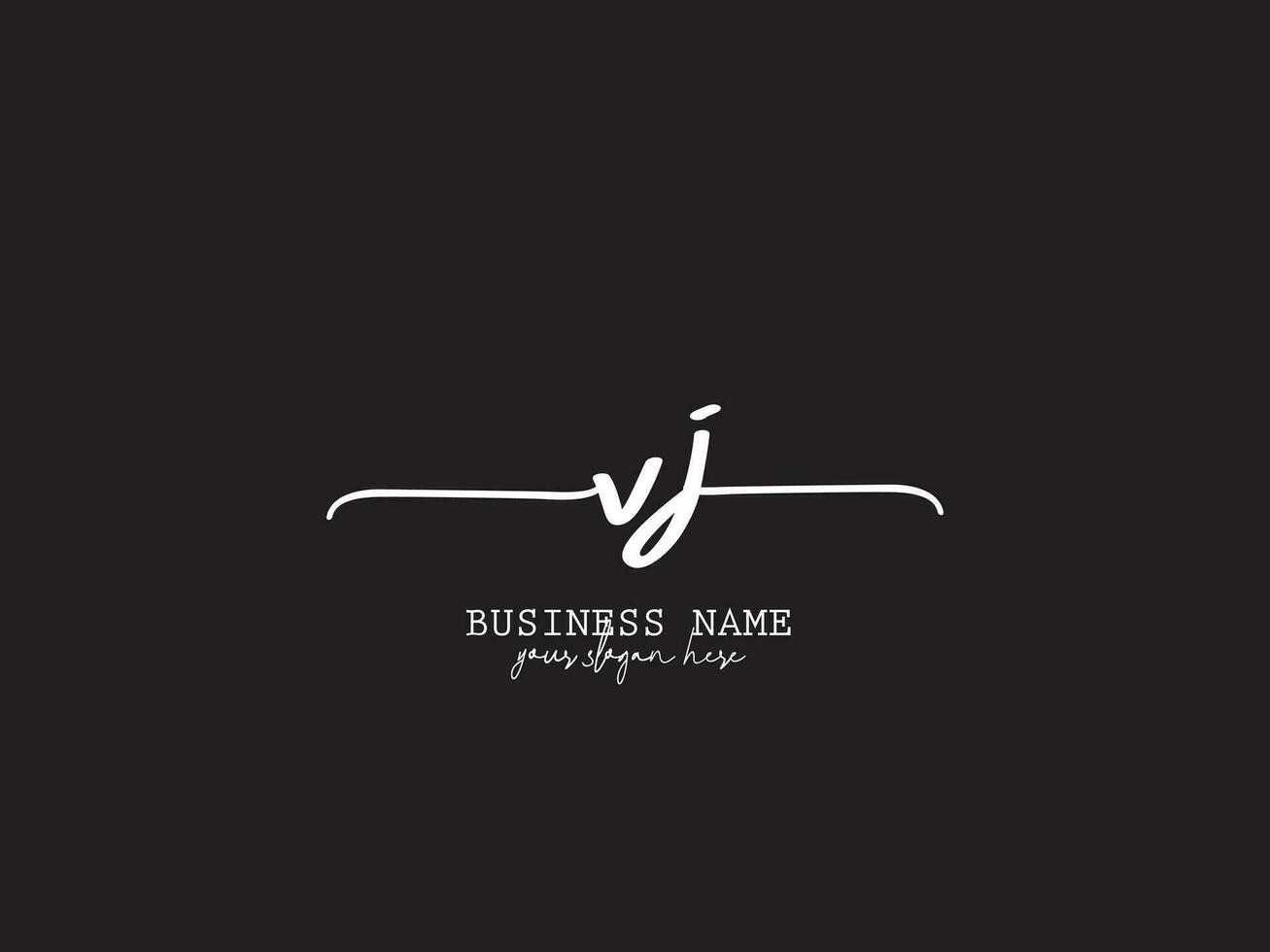 firma vj Moda logo icono, lujo vj jv logo letra diseño para tienda vector