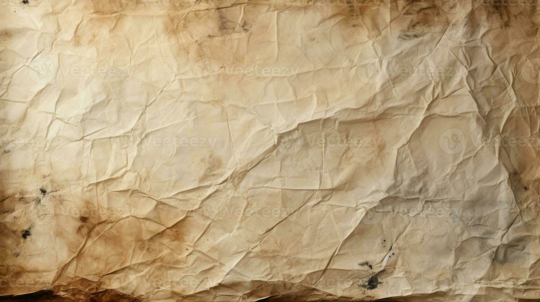 Vintage and old looking paper background with a damaged grunge HD texture background Highly Detailed AI Generative photo