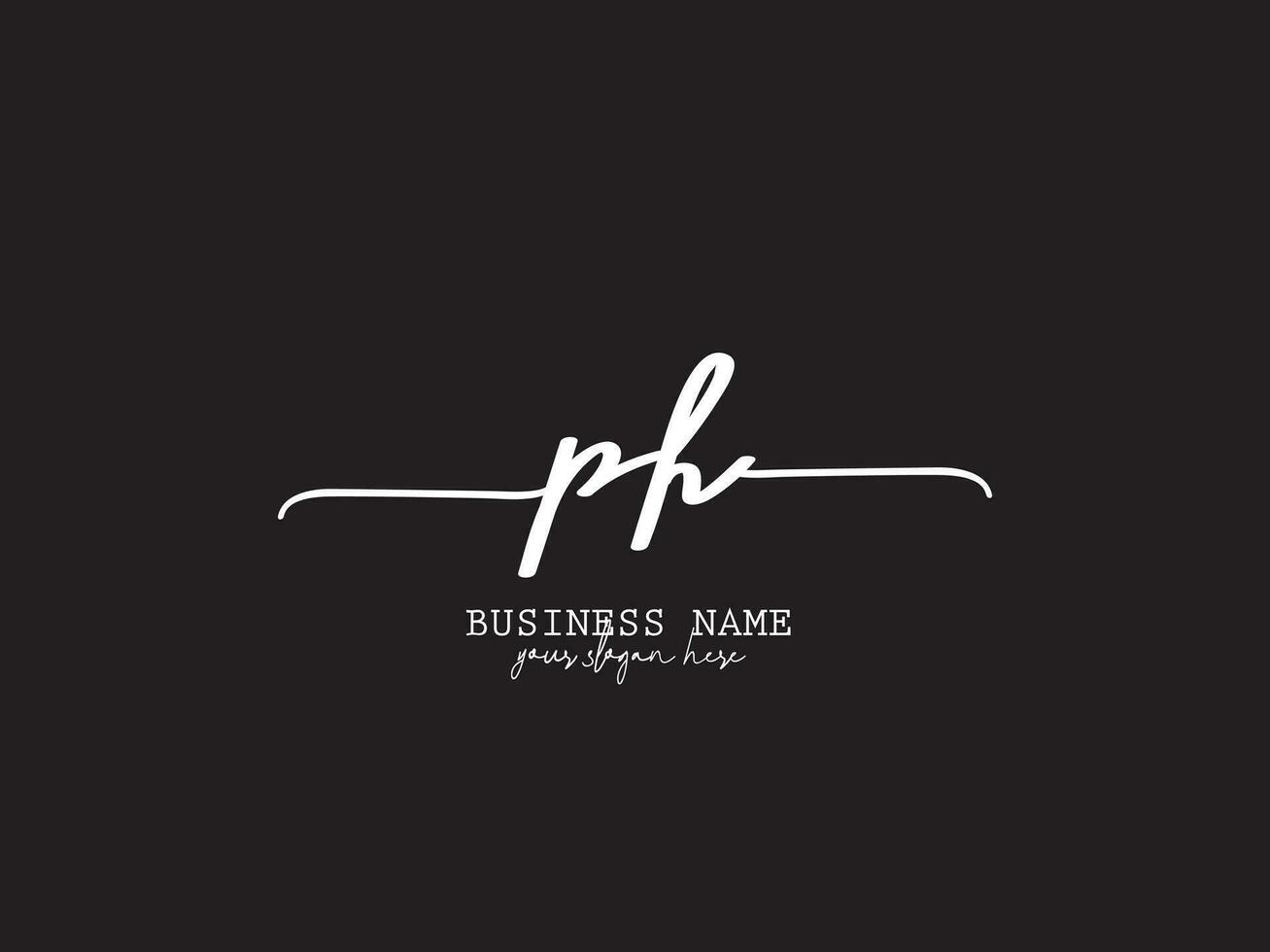 Stylish Ph Signature Logo, Modern PH Logo Letter Design For You vector