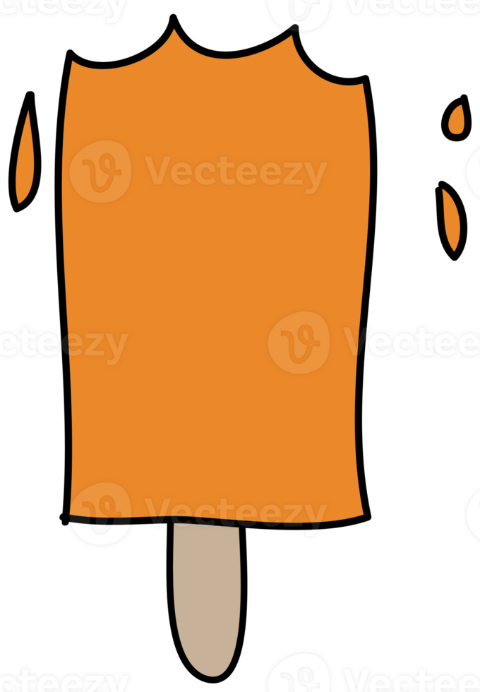 Ice cream cartoon doodle. png