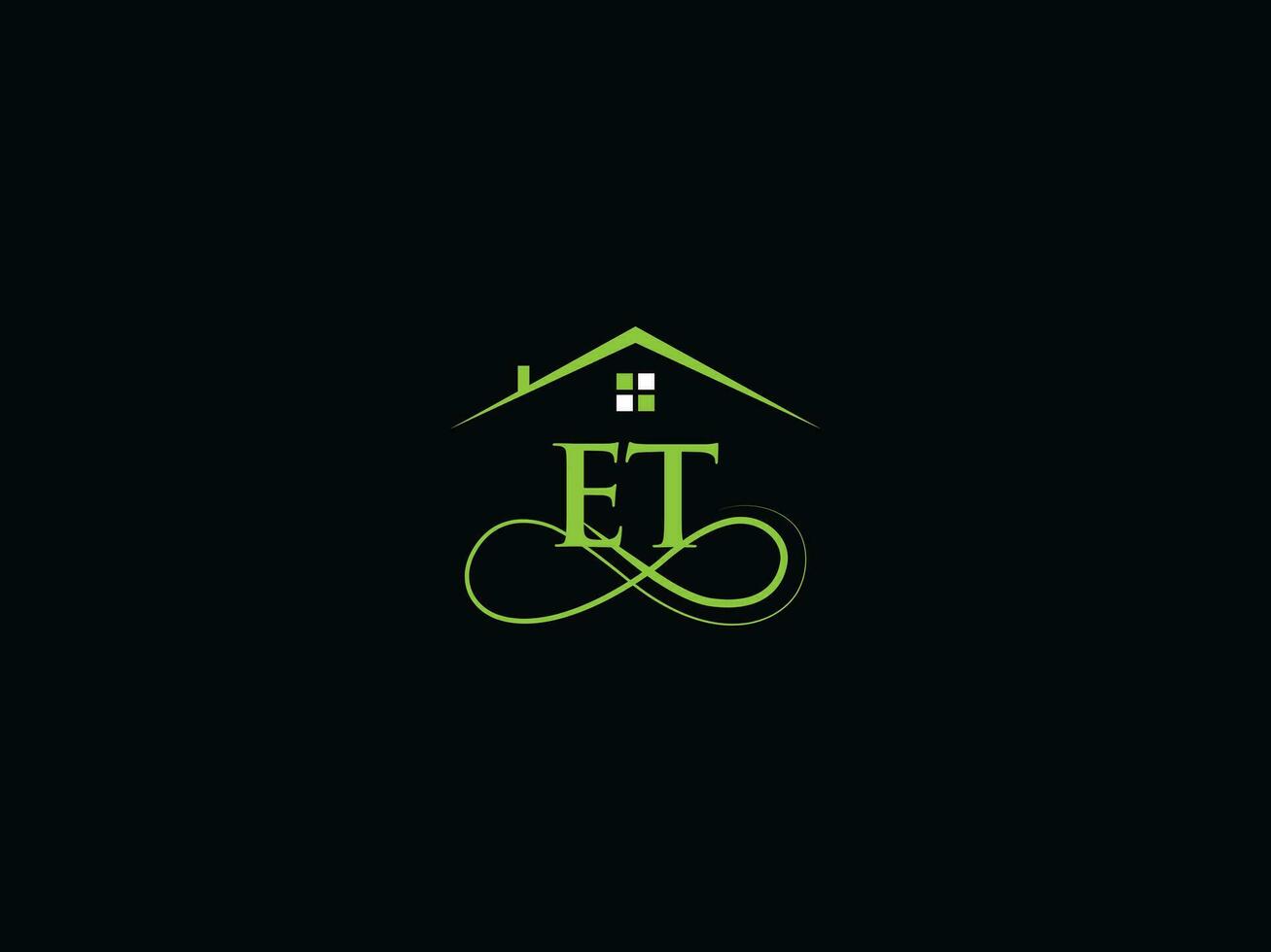 minimalista et real inmuebles lujo logo, moderno et logo icono diseño para hogar vector