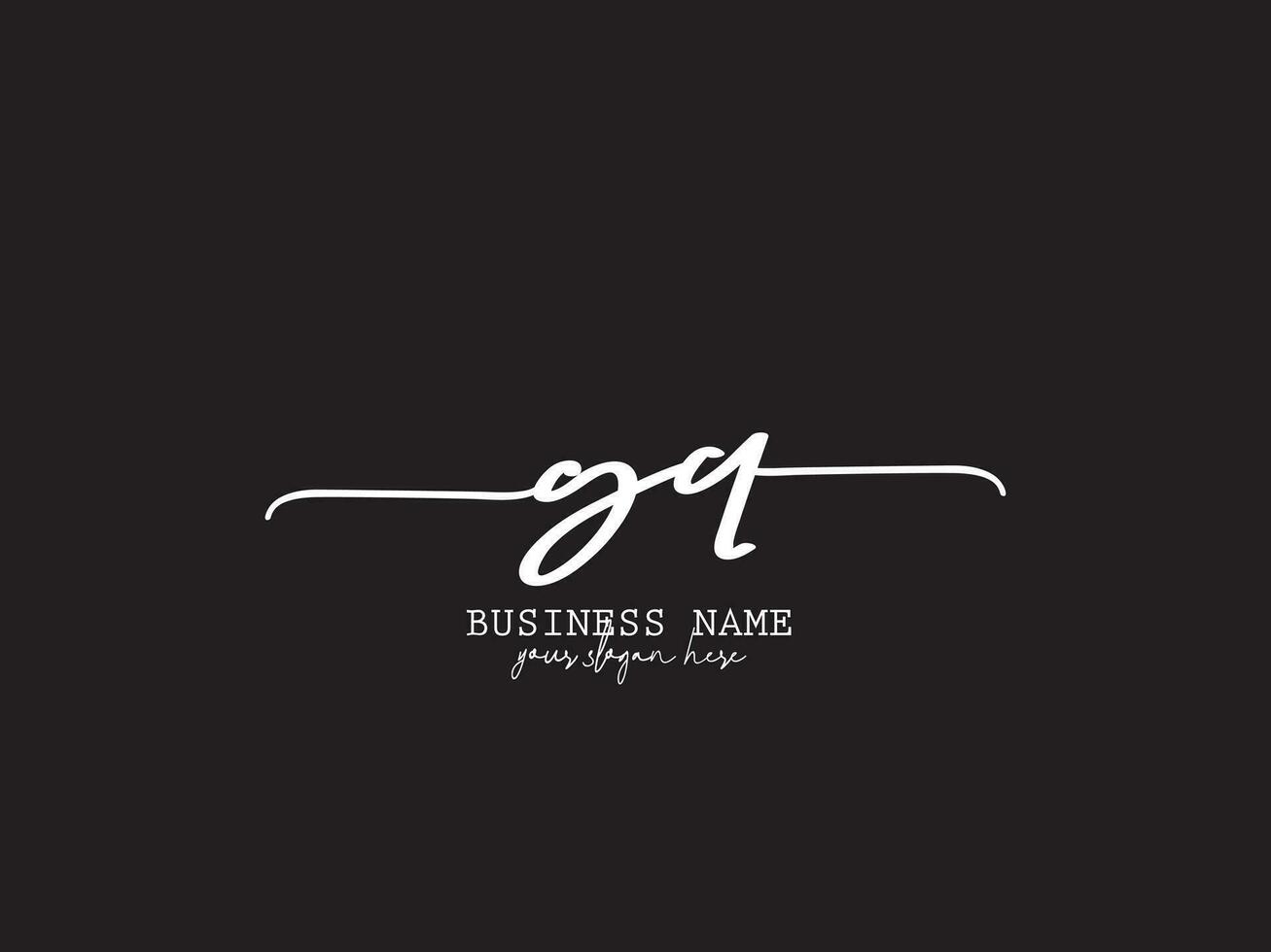 Gq Signature Logo, Initial GQ Luxury Fashion Logo Branding For You vector