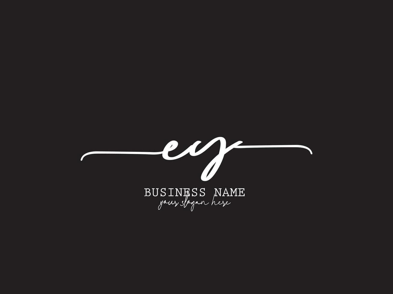 Luxury Ey Signature Letter Logo, Modern Feminine EY Logo Icon Design vector
