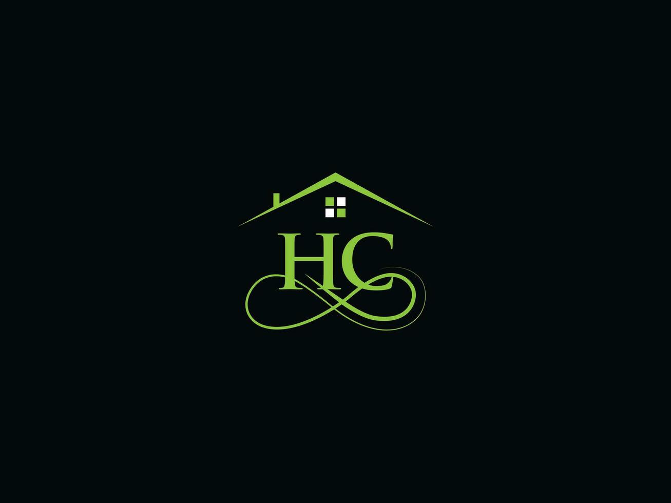 Typography Hc Building Logo, Initial HC Luxury Real Estate Logo For You vector
