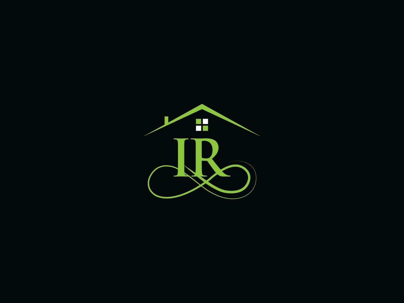 Monogram Ir Real Estate Logo, Modern IR Logo Icon Vector For Your House